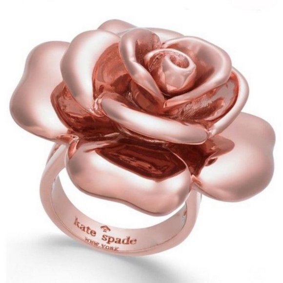 kate spade new york 14k Rose Gold-Plated Flower Ring size of 6 - Picture 1 of 4